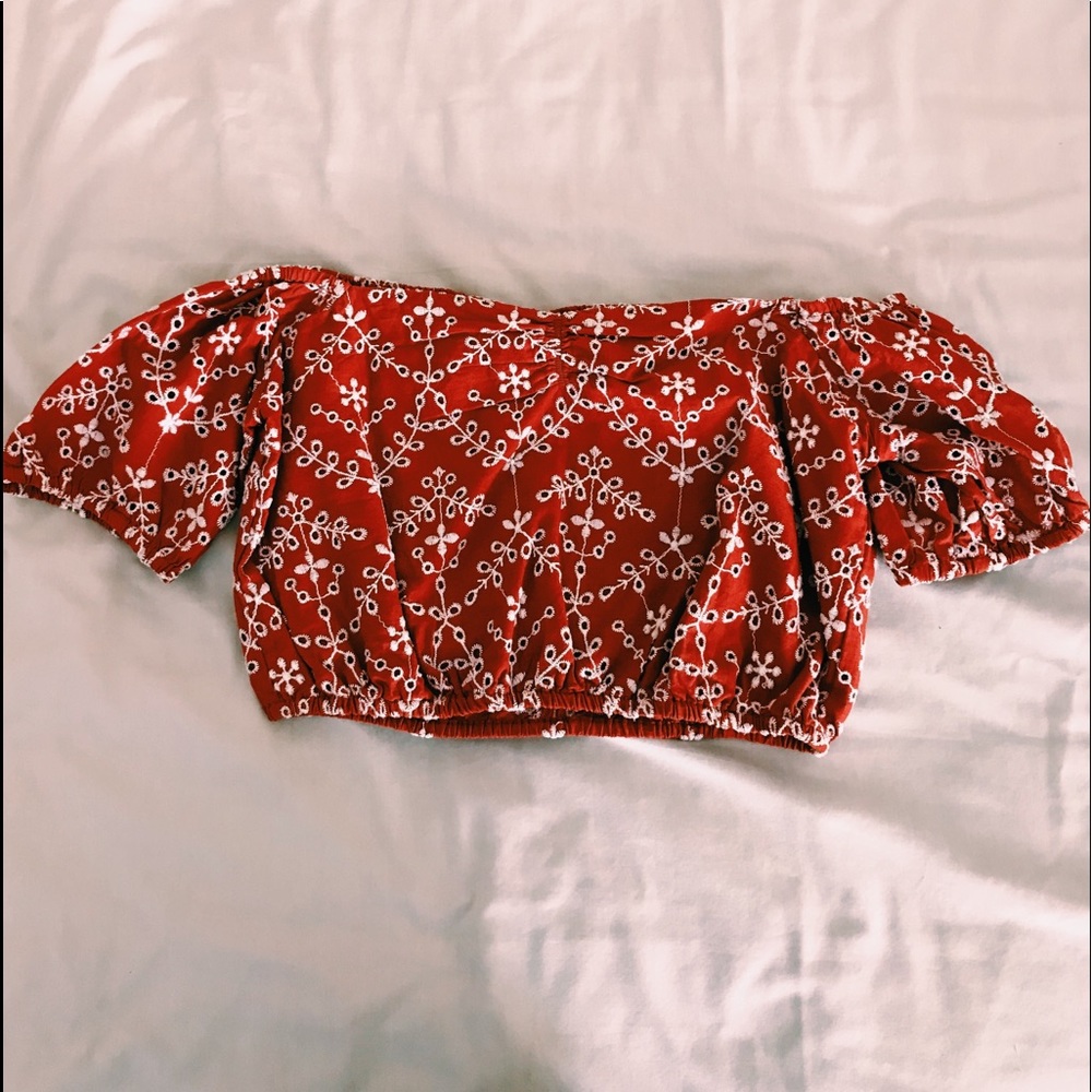 Off the shoulder crop top